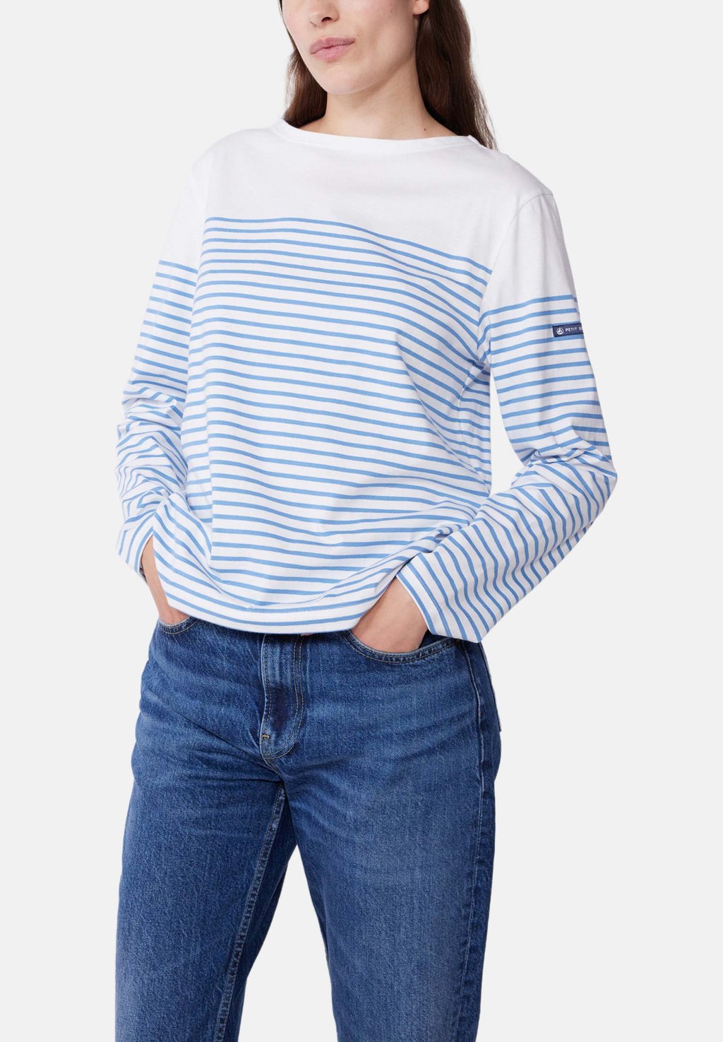 

Топ с длинными рукавами MARINIERE Petit Bateau, белый