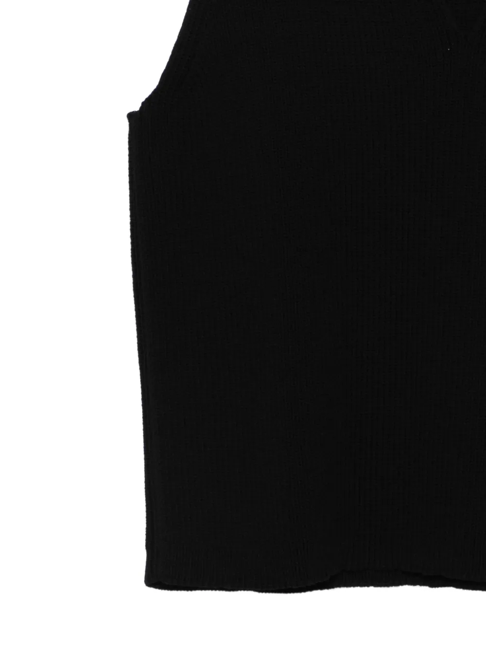 Вязаный жилет с v-образным вырезом Rick Owens, черный — фото 3