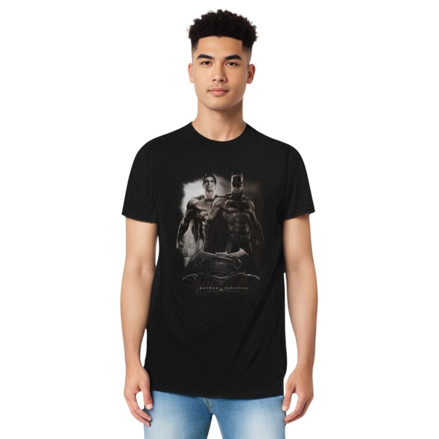 

Мужская футболка с коротким рукавом Dawn для взрослых высоких размеров Batman V Superman, Black, Черный, Мужская футболка с коротким рукавом Dawn для взрослых высоких размеров Batman V Superman, Black