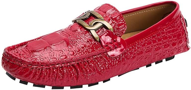 

Мужские повседневные кожаные лоферы Santimon, мокасины на удобной подошве, легкие обувь и прогулок, красный