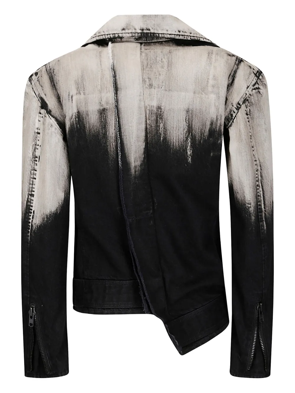 Байкерская куртка с эффектом омбре Yohji Yamamoto, черный — фото 2