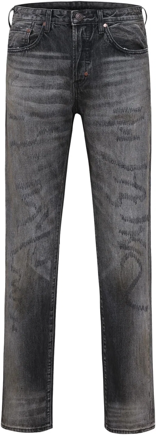 Джинсы прямые зауженные Vintage, Black and Grey