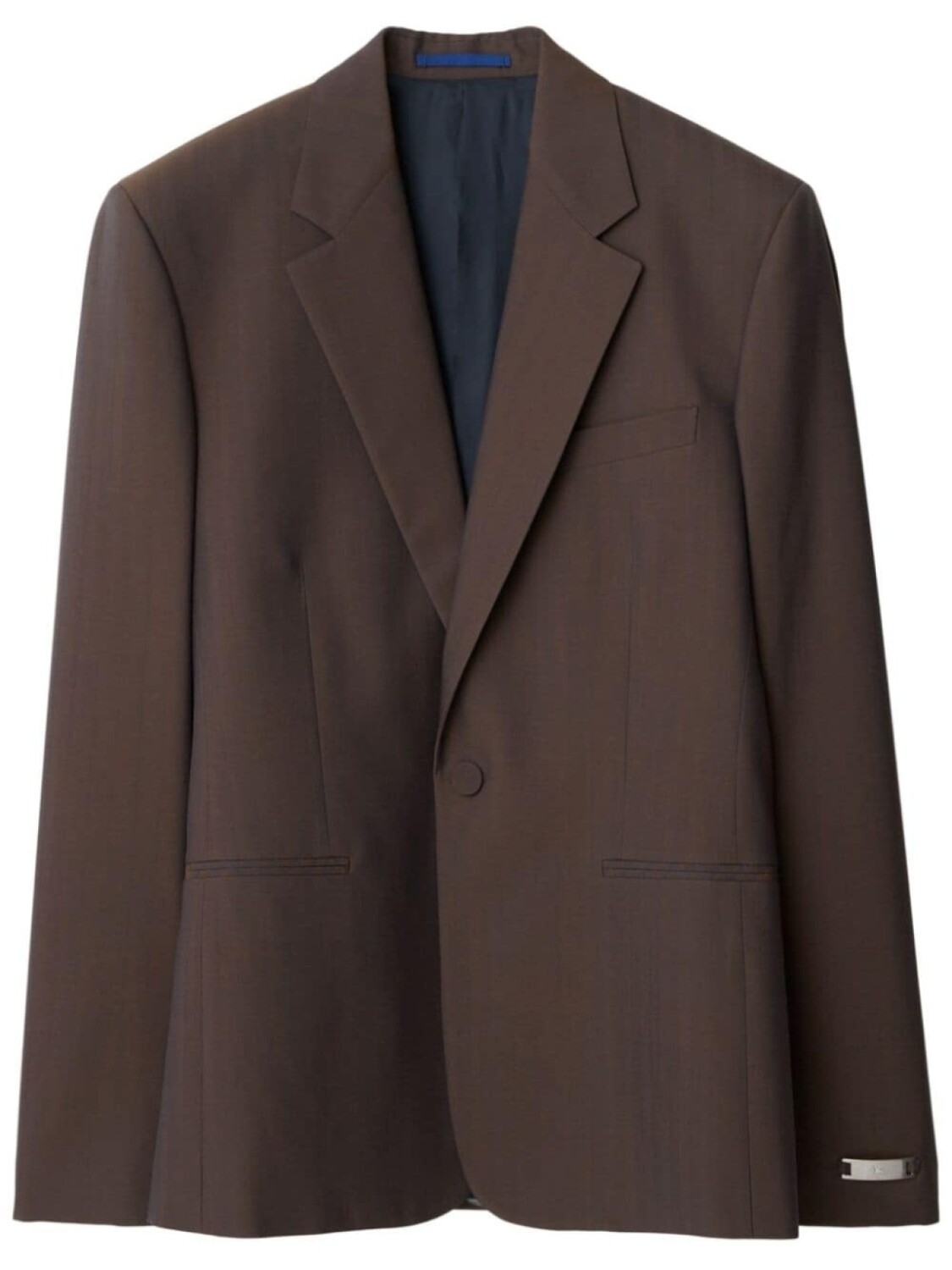 

Шерстяной однобортный пиджак Burberry, коричневый