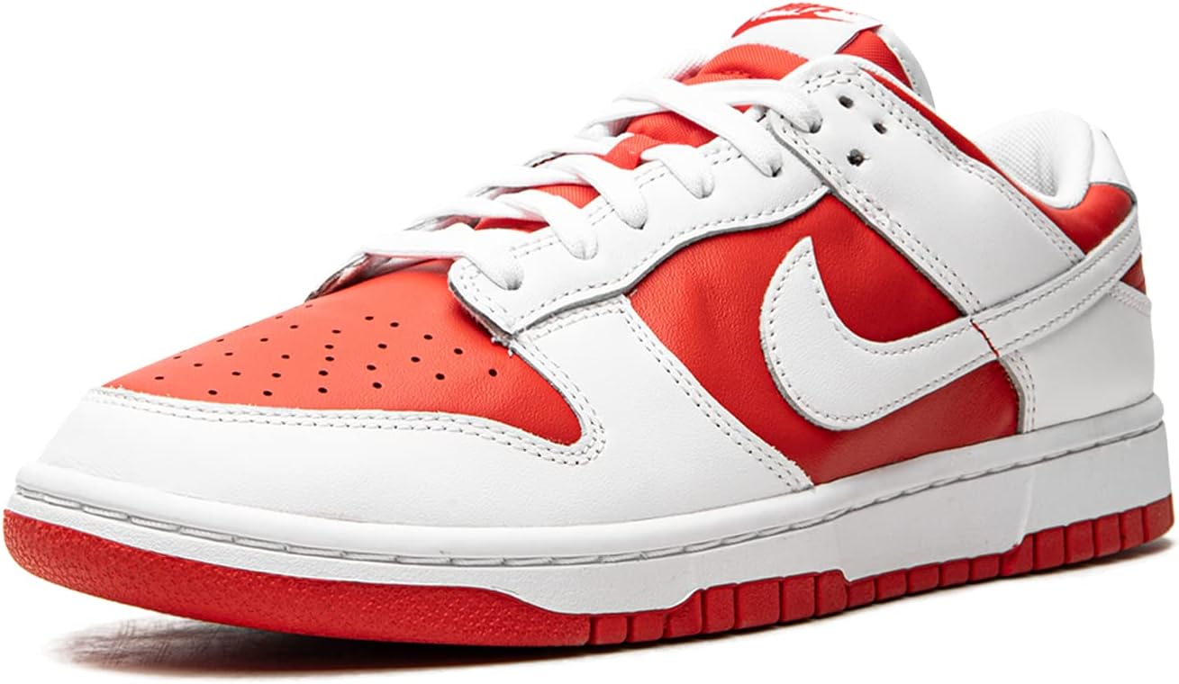 Мужские кроссовки Nike Dunk Low Retro, белый/красный/оранжевый — фото 4