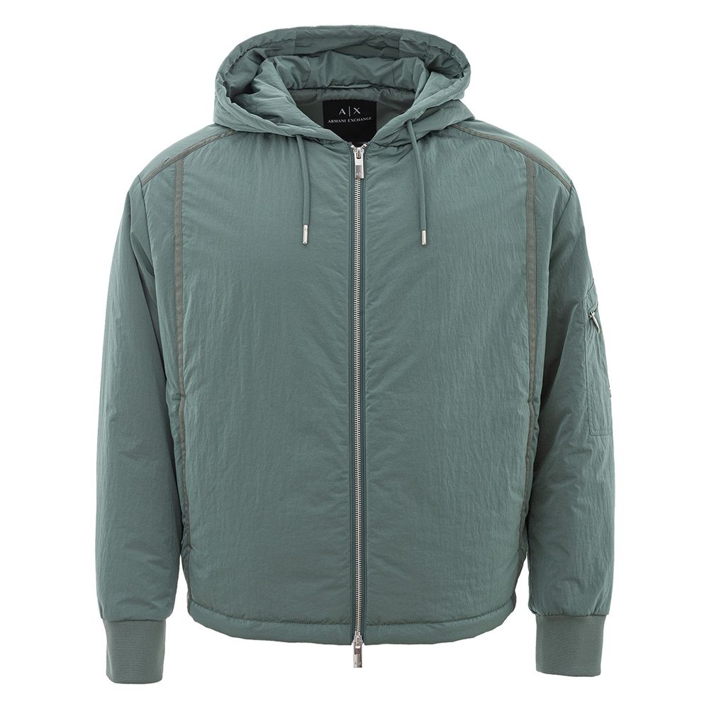 

Шикарная зеленая мужская куртка из полиамида Armani Exchange