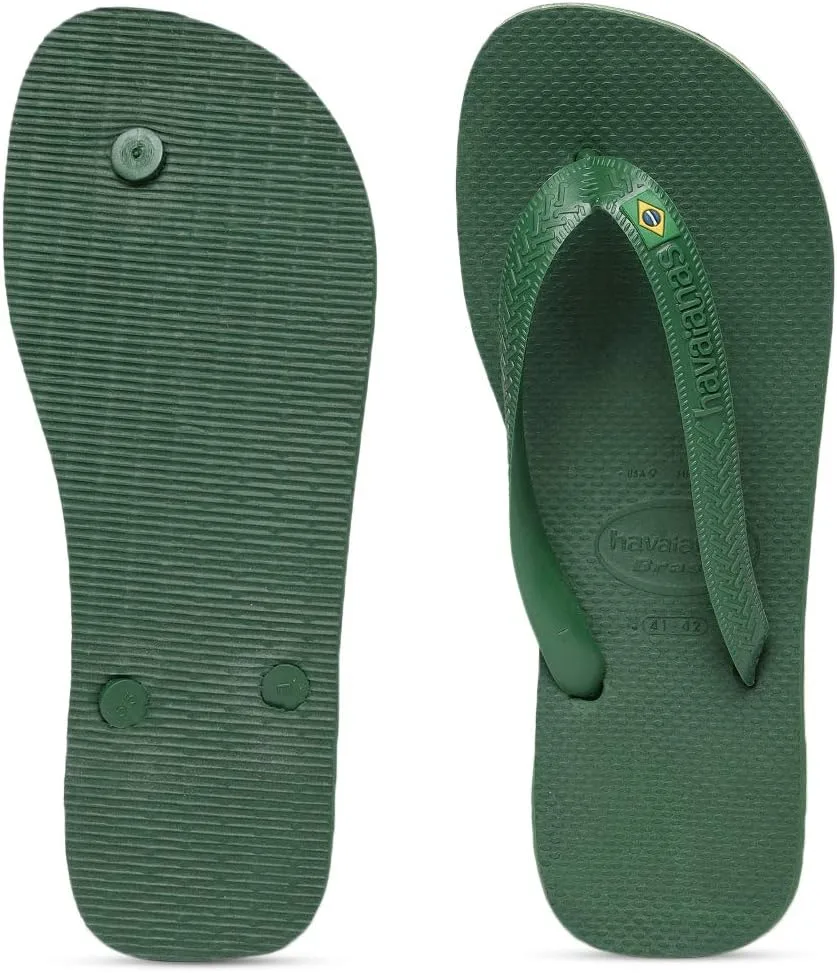 Havaianas - Бразилия, удобные и прочные шлепанцы, посвященные Чемпионату мира по футболу FIFA 1998 года, ремешок с бразильским флагом, нескользящая подошва с бразильскими полосами, унисекс для взрослых, цвет Amazonia — фото 3