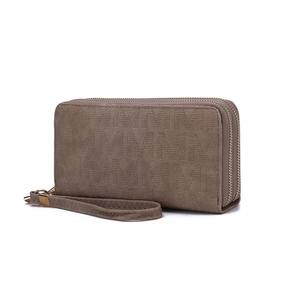

Кошелек-кошелек Lisbette Wristlet Handbag M Signature MKF Collection By Mia K., серо-коричневый