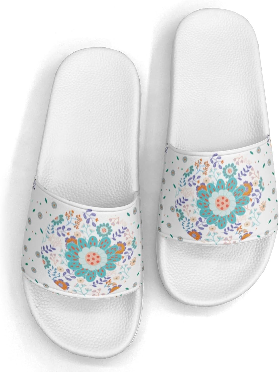 

Женские и мужские тапочки-сандалии с дизайном в виде бабочки, цветка и листа Generic, белый