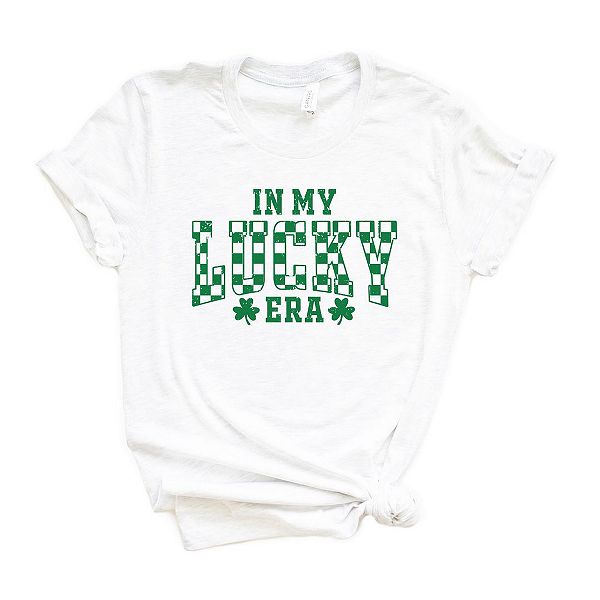 

Футболка с принтом в клетку In my lucky era Simply Sage Market, White, Белый, Футболка с принтом в клетку In my lucky era Simply Sage Market, White