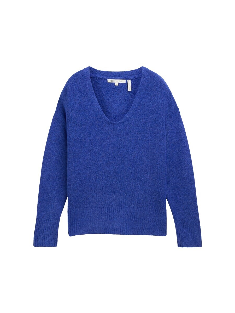 

Базовый свитер TOM TAILOR DENIM Sweater, коабльтовый синий