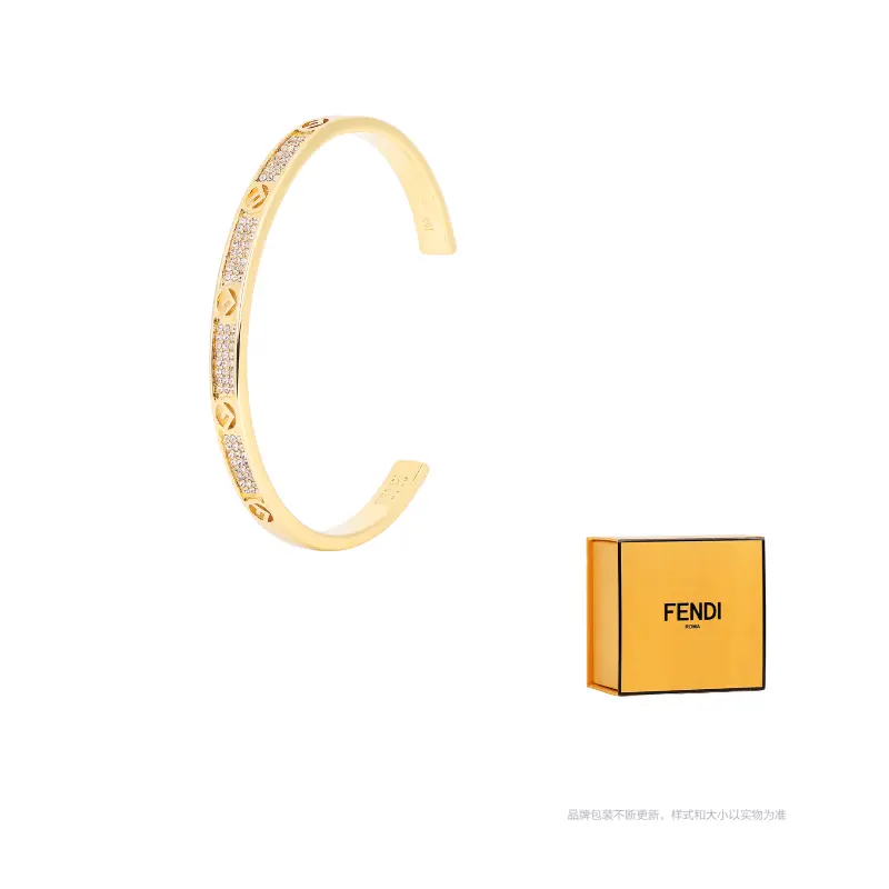 

Позолоченный браслет F Is Cuff костюмный браслет FENDI