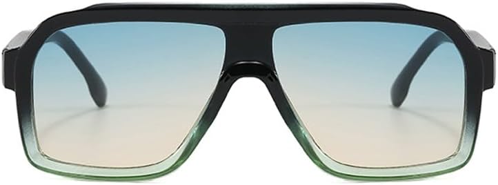 

bullabulling Большие ретро-солнцезащитные очки-пилот для женщин и мужчин в стиле 70-х, классические винтажные солнцезащитные очки с плоской верхней частью и градиентной оправой, C5