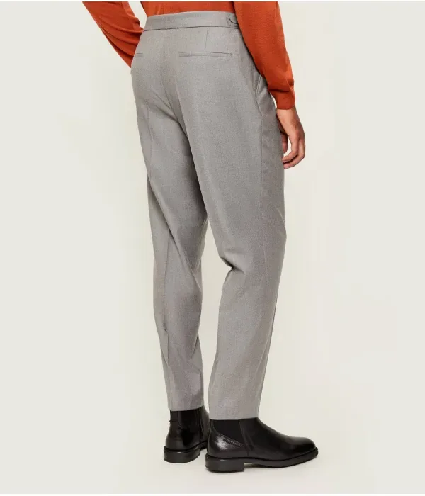 Шерстяные брюки C-Perino-PL-DTL-254 relaxed fit Boss, серый — фото 3