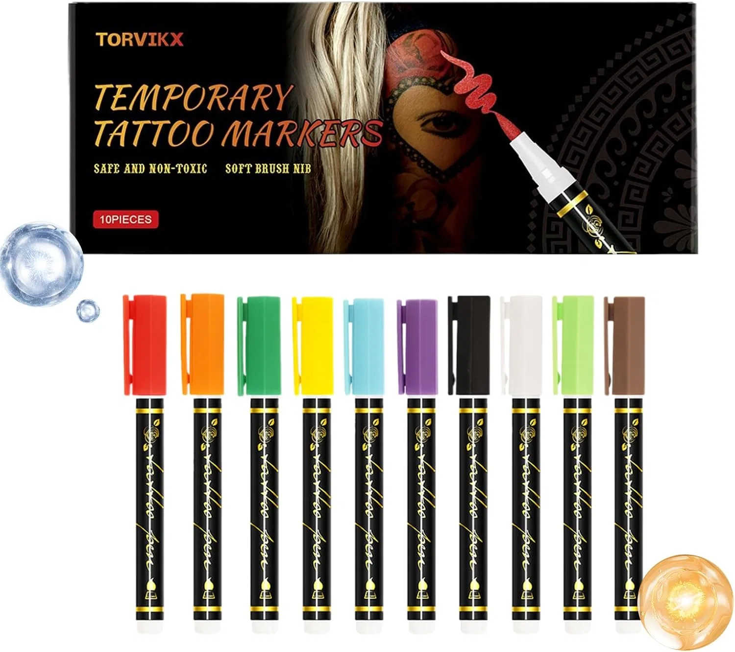 Маркер для тела Body Marker, 10 шт, разноцветный