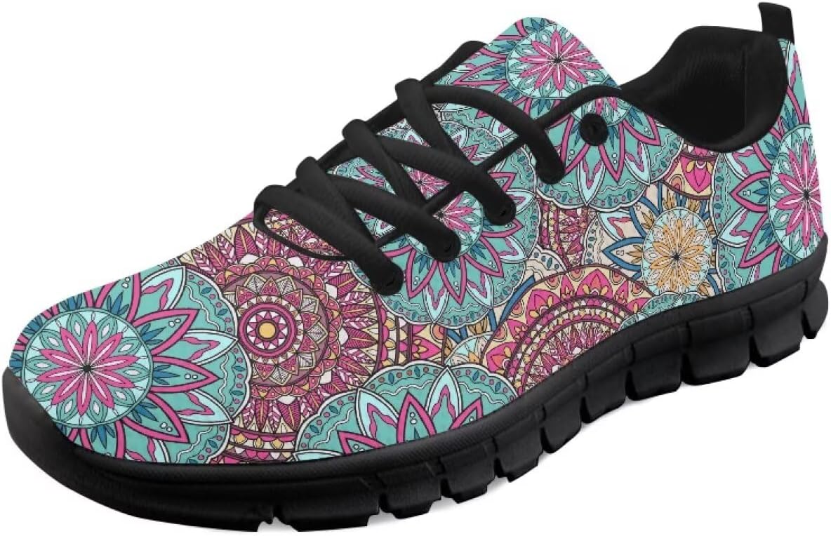 

Мужские теннисные кроссовки легкие, дышащие, из сетки для повседневной носки Yreiwoby, Mandala Pattern