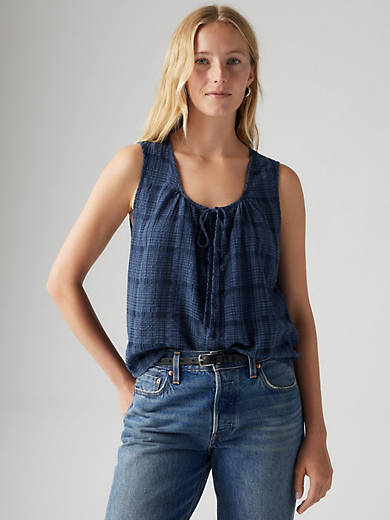 

Блуза Луэлла Levi's, цвет Lauren Plaid Navy Blazer - Blue