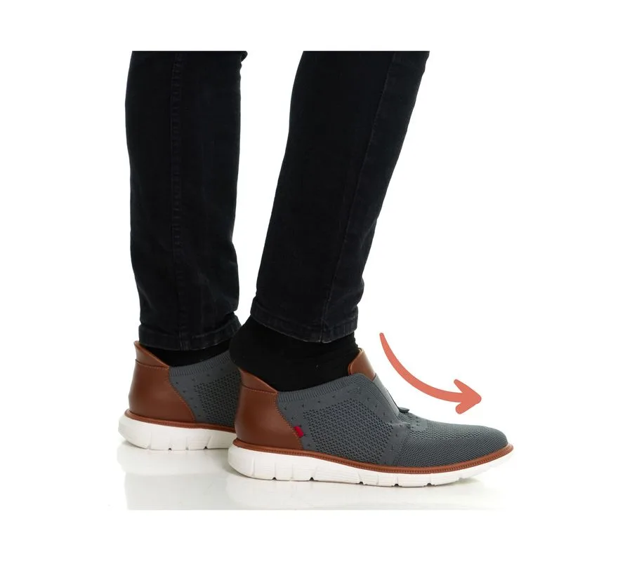 Мужские легкие сетчатые оксфорды South Street с технологией Hands-Free Slip On Marc Joseph New York, серый — фото 3