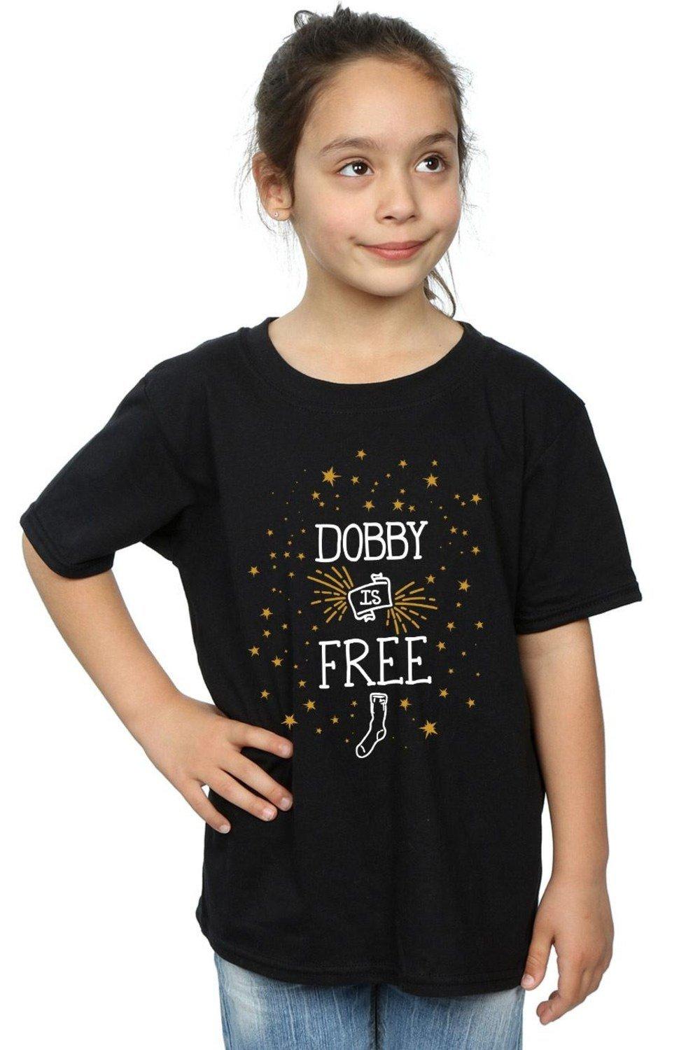 

Хлопковая футболка Dobby Is Free Harry Potter, черный