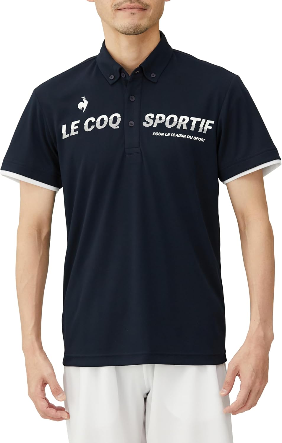 

Мужская поло-рубашка с коротким рукавом Le Coq Sportif - влагоотводящая, быстросохнущая, эластичная тренировочная рубашка