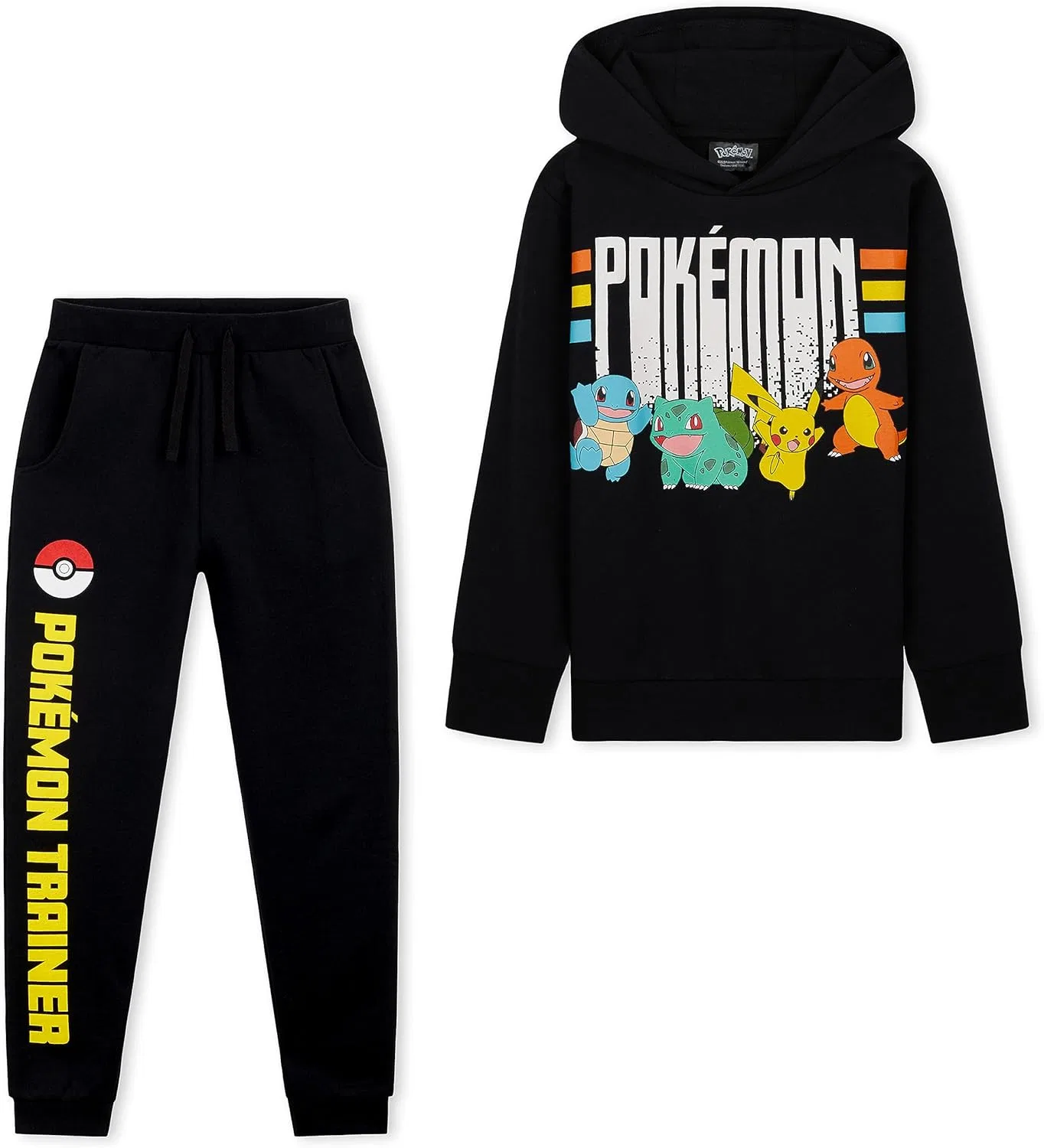 Детский спортивный костюм Pokemon, худи и штаны, черный