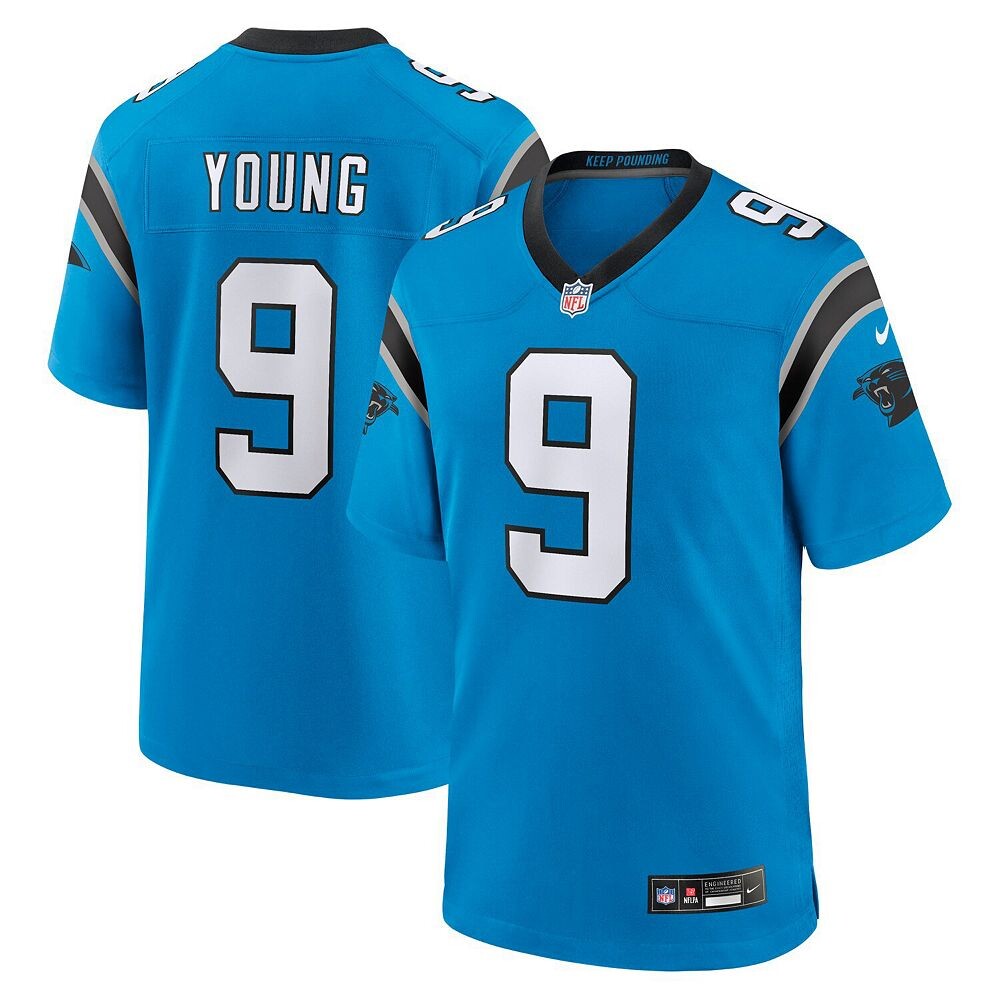 

Мужская футболка Nike Bryce Young Blue Carolina Panthers драфта НФЛ 2023 года, выбранная в первом раунде альтернативной игры, цвет Pth Blue