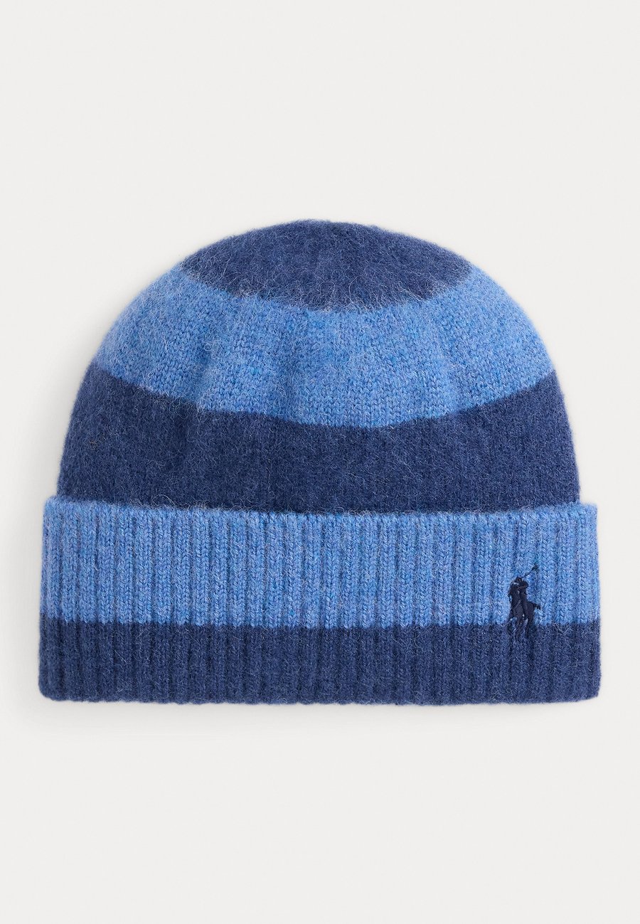 

Шапка Polo Ralph Lauren BRUSHED WOOL STRIPED BEANIE UNISEX, Navy/Blue/Dark Blue