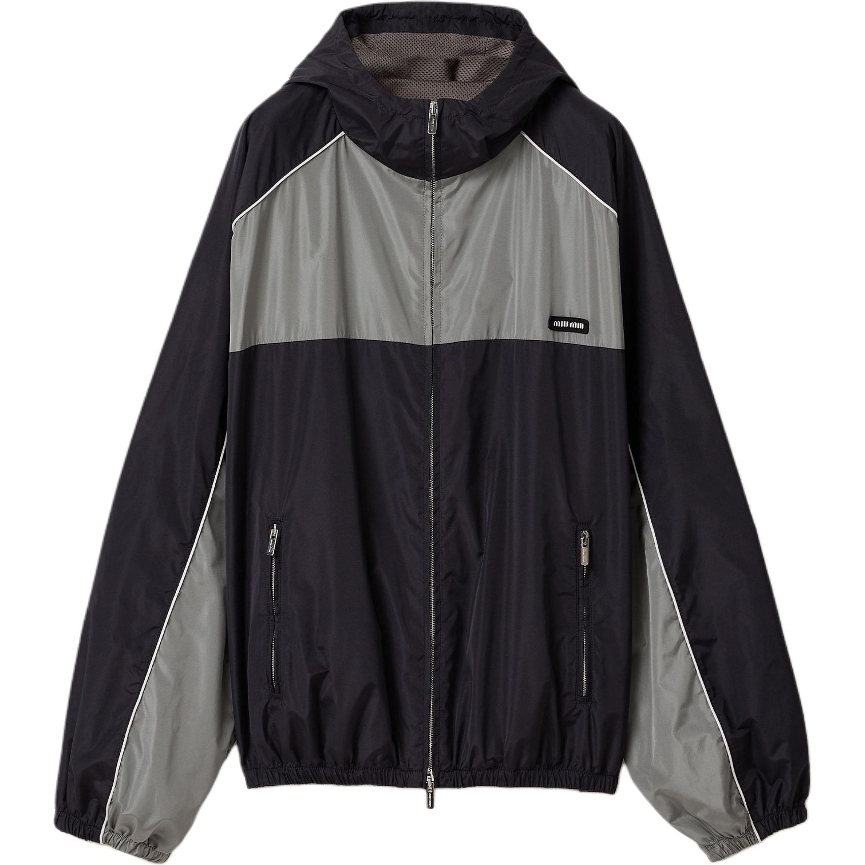 

MIU MIU Куртка-бомбер с логотипом, Blue