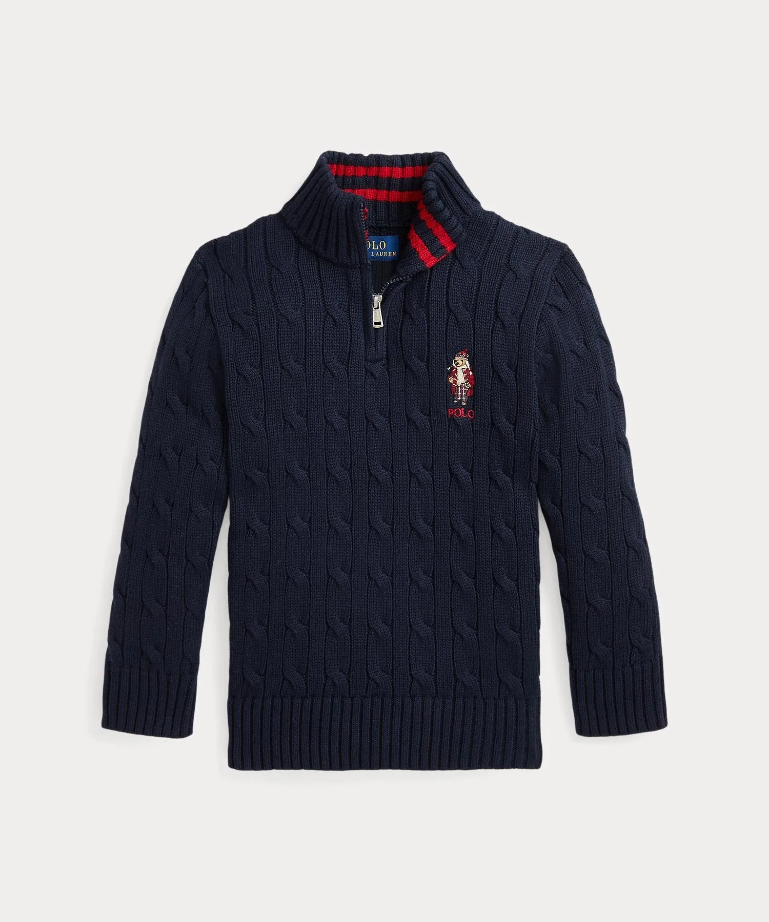 Хлопковый свитер крупной вязки Polo Bear (для мальчиков, 2-7 лет) Polo Ralph Lauren, 410 Navy