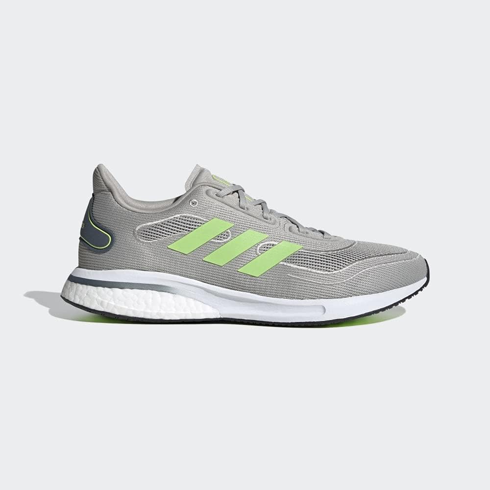 Мужские кроссовки Adidas Supernova +, серый/зеленый/металлик — фото 3