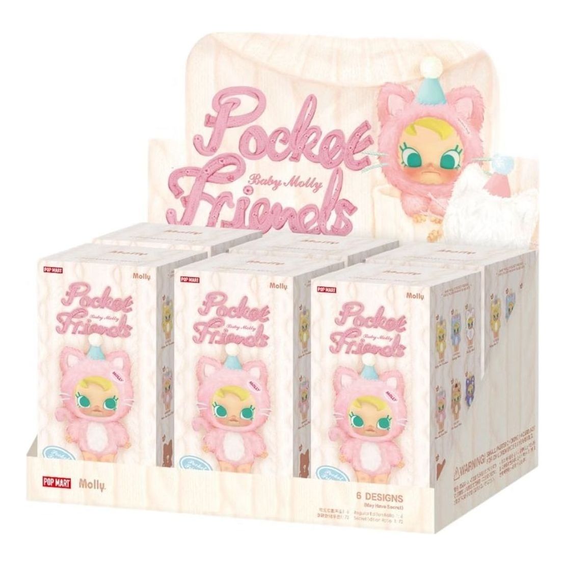 

Фигурка Pop Mart Baby Molly Pocket Friends Vinyl Plush Pendant Sealed Case (6 Blind Boxes)