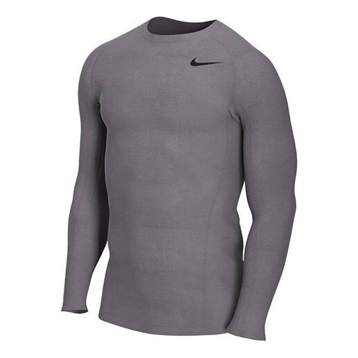 

Футболка therma sports slim fit version training long sleeves gray Nike, серый