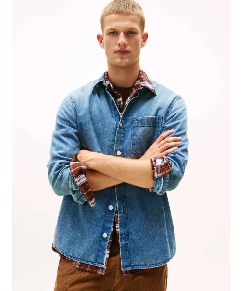 

Джинсовая рубашка Regular fit Tommy Jeans, синий