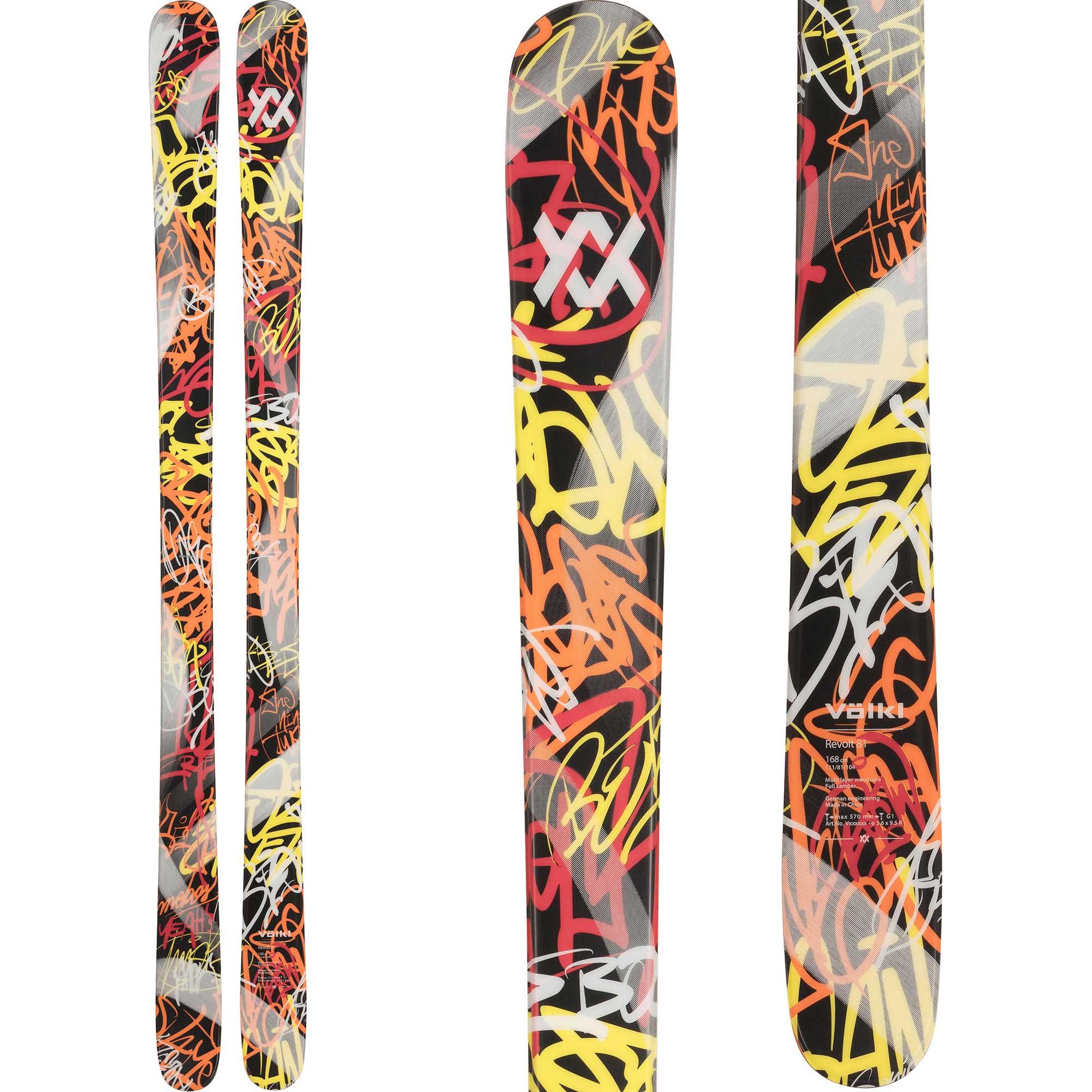 

Мужские лыжи Revolt 81 '25 Volkl, Red/Yellow/Black