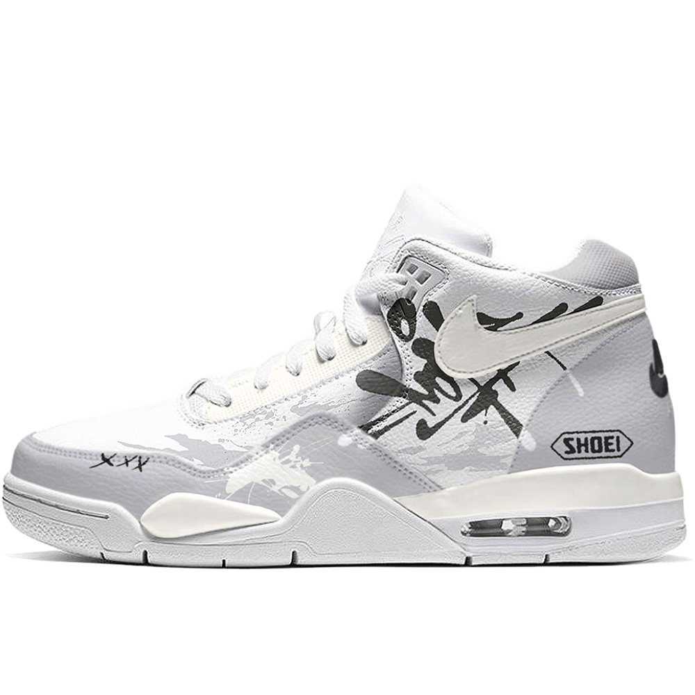 

Nike Кроссовки Flight Legacy Trendy, Fleeting Glimpse, износостойкие, средней высоты, винтажные, баскетбольные, унисекс, черный с белым