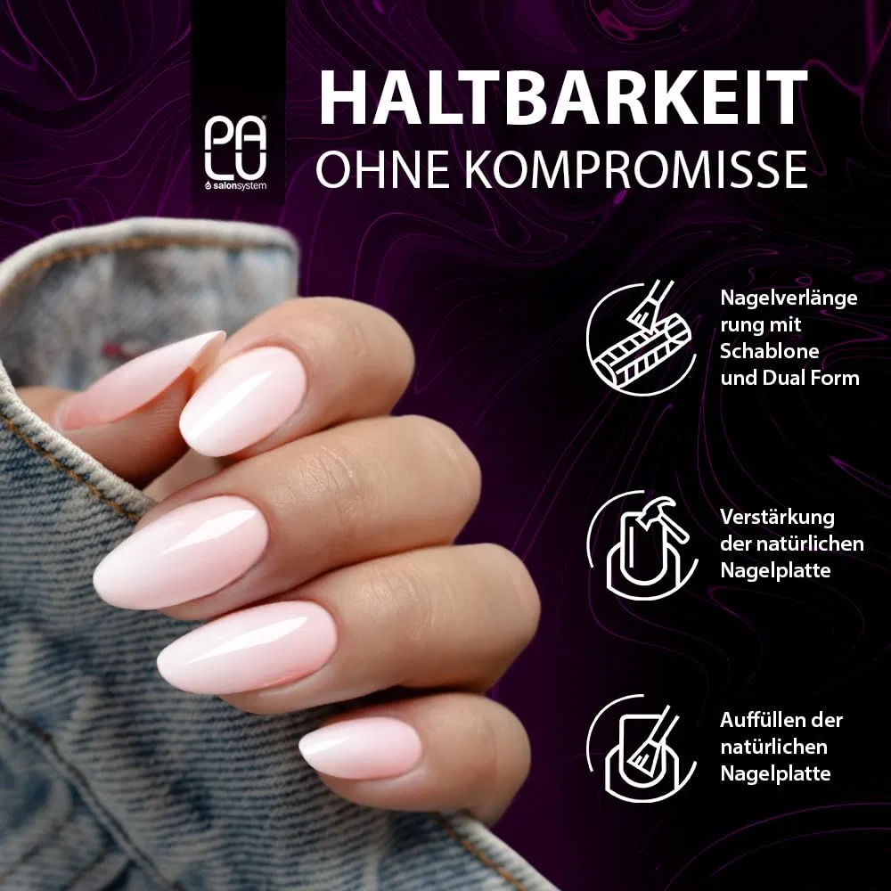 Трехфазный строительный гель для наращивания ногтей «Pro Control Builder Gel French Cover» 45 г от PALU Palu Salon System — фото 4