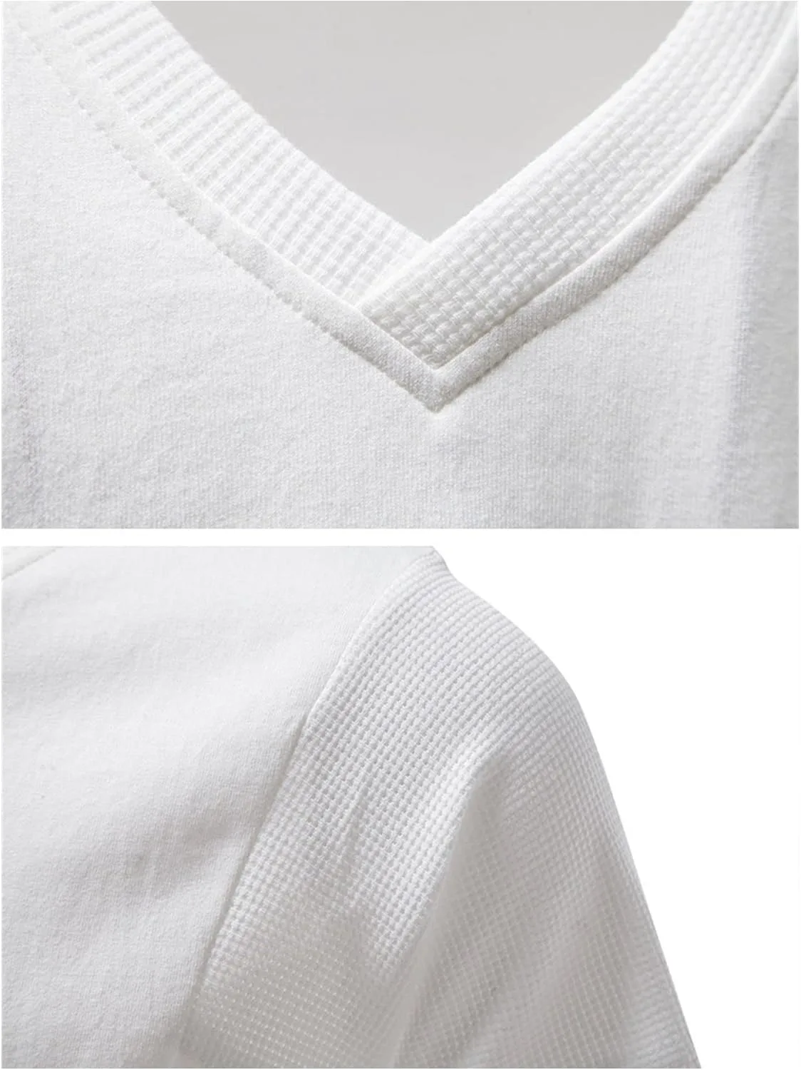 Мужская футболка с V-образным вырезом, Casual, Cotton, Slim Fit — фото 4