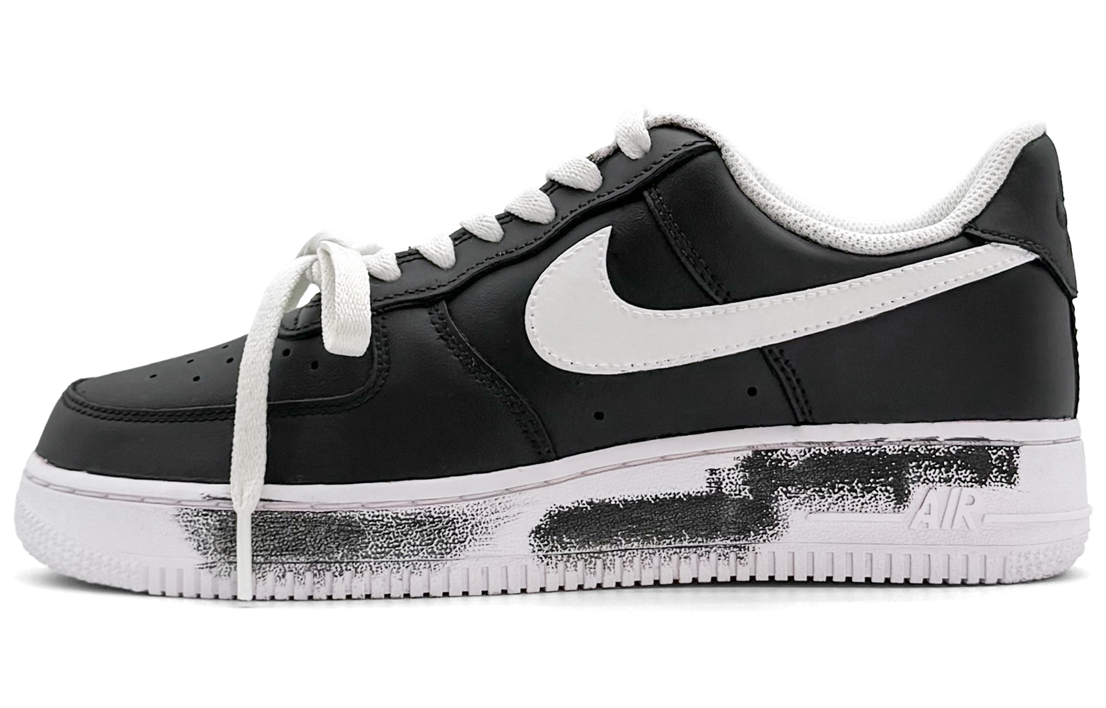 

Nike Детские кроссовки для скейтбординга Air Force 1 с низким верхом, устойчивые к истиранию и скольжению, черно-белые, для подростков