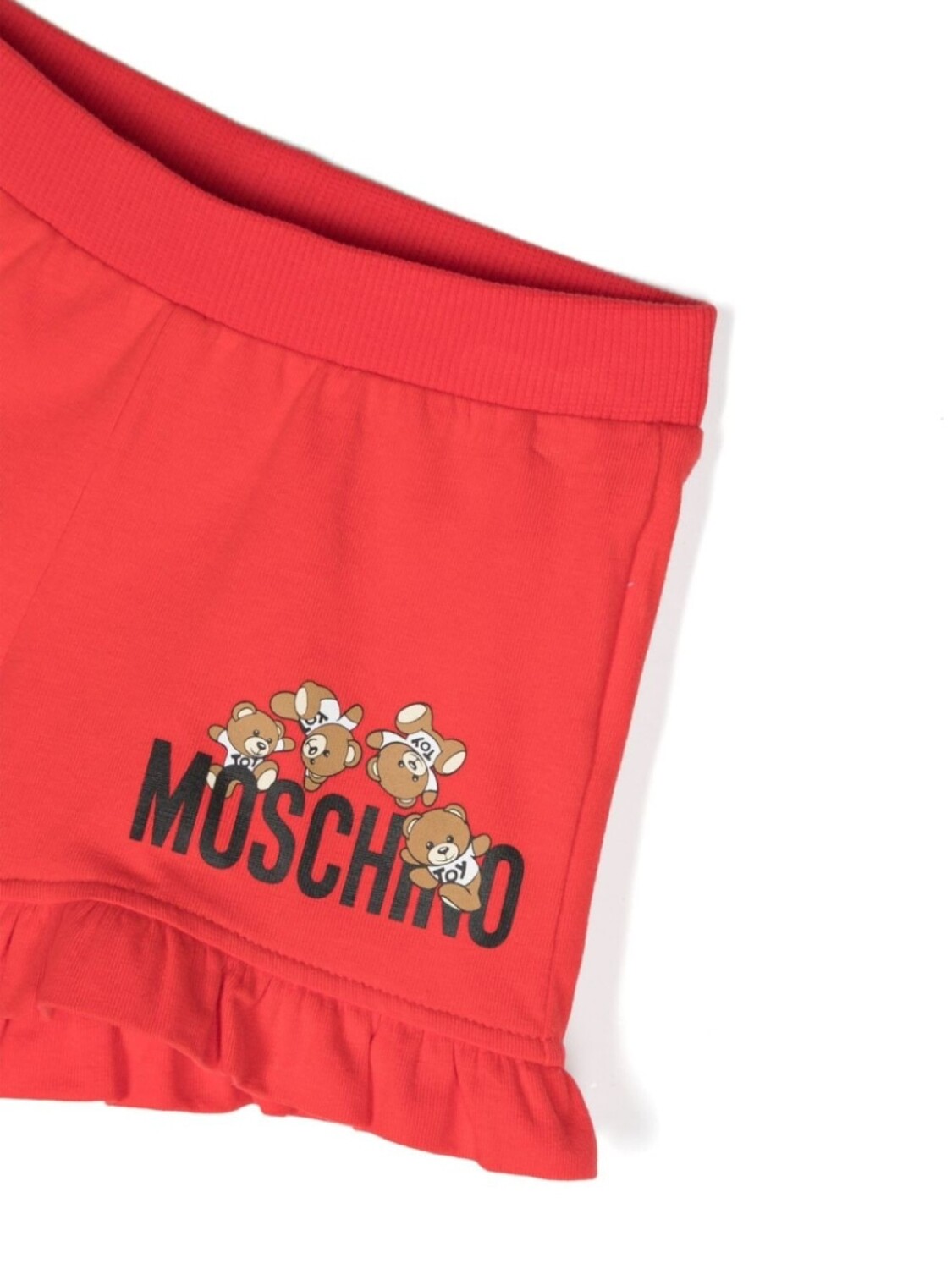 Moschino Kids комплект из топа и шортов с принтом Teddy Bear, красный — фото 3