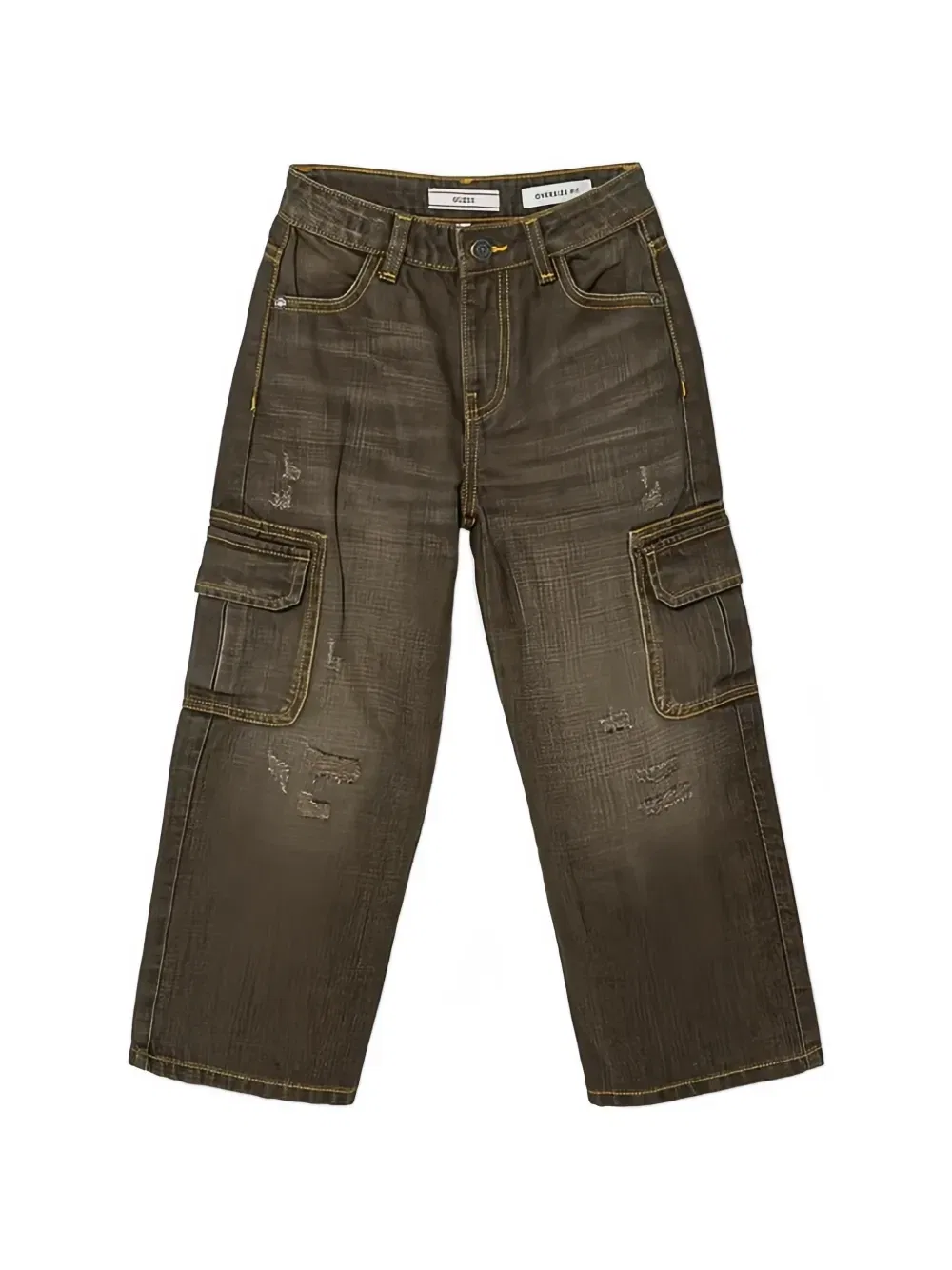 Джинсы-карго из денима Guess kids, коричневый