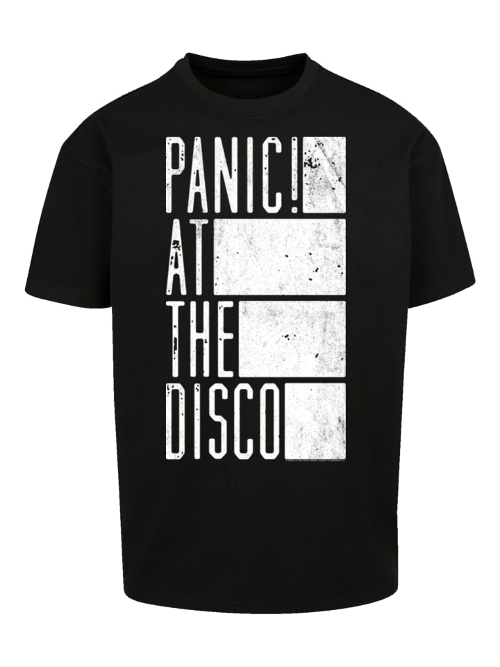 

Футболка большого размера с надписью Panic At The Disco Block черного цвета F4NT4STIC, Черный, Футболка большого размера с надписью Panic At The Disco Block черного цвета F4NT4STIC