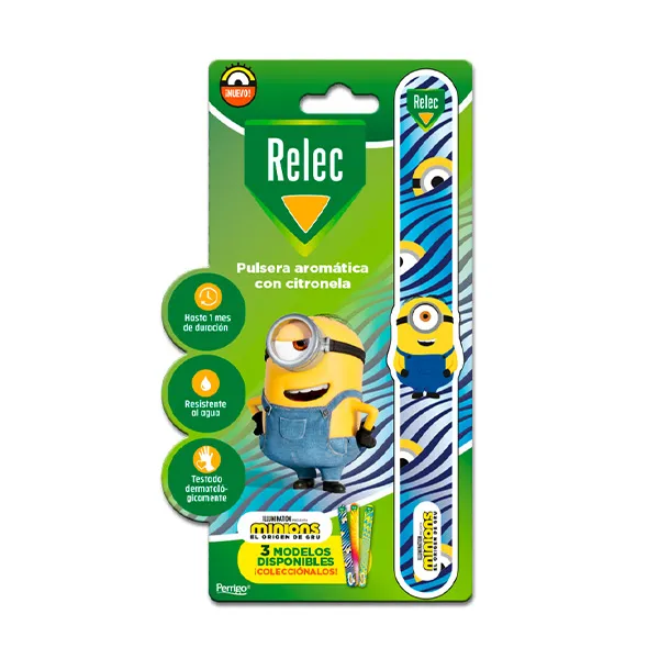 

Детский браслет против комаров Pulsera Minions Azul Relec, 1 UD