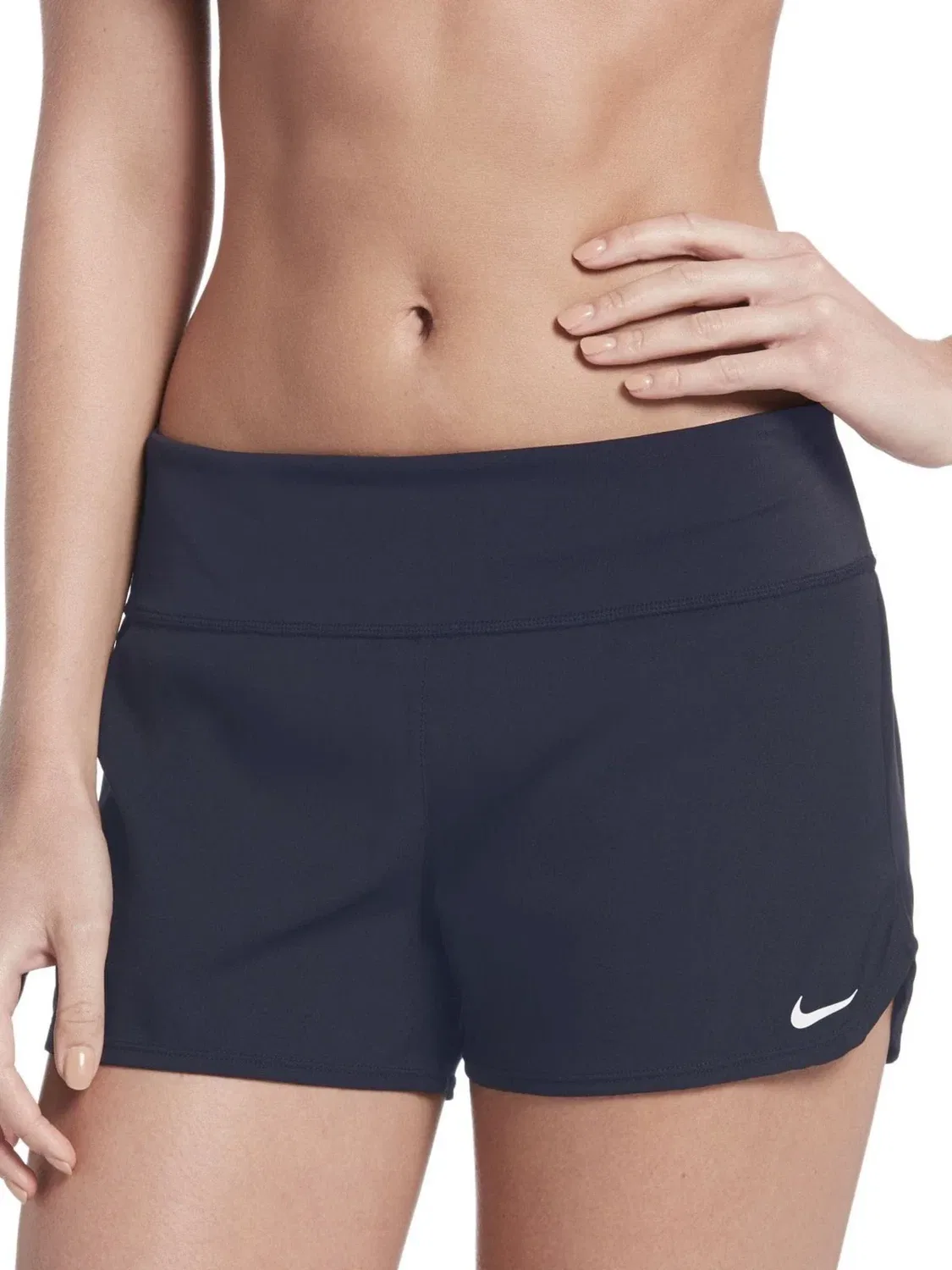 Женские шорты для плавания Nike Solid Element Board Shorts, синие, с эластичным поясом, модель DSGL286, Blue