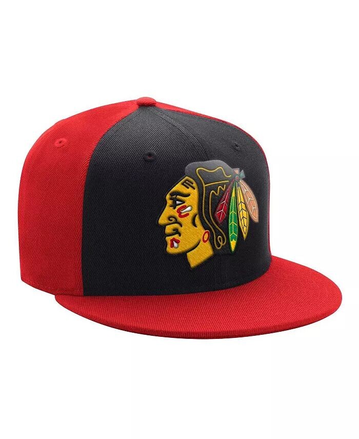 

Мужская черно-красная двухцветная бейсболка с логотипом Chicago Blackhawks Snapback Starter, черный