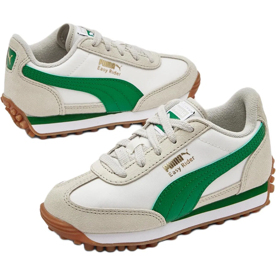 Кроссовки повседневные Easy Rider Vintage Kids PUMA серо-зеленые — фото 4