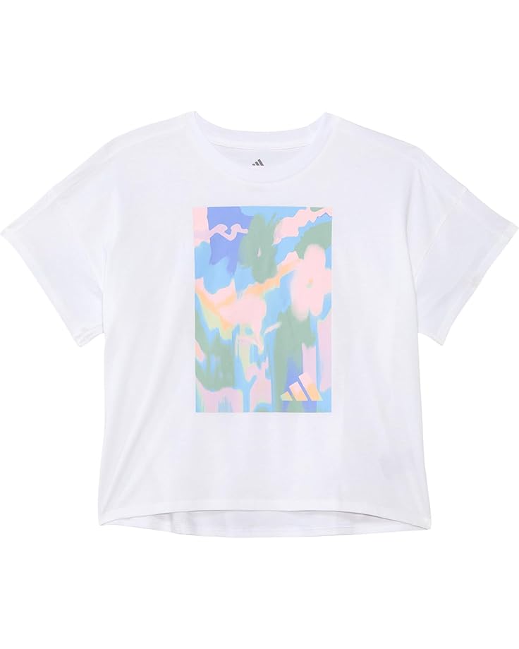 

Футболка adidas Kids Drop Shoulder Tee, белый/мульти