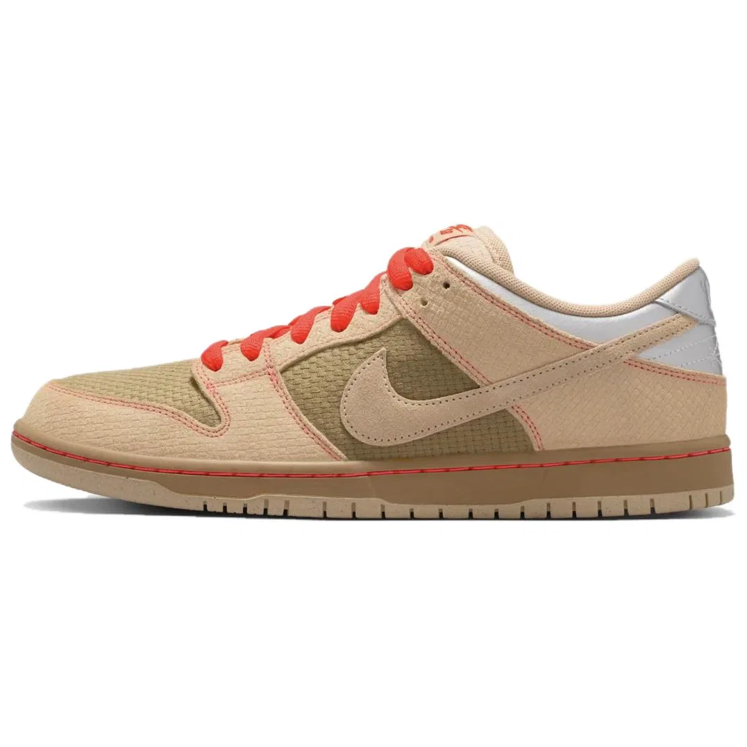 Кеды для скейтбординга Nike Dunk SB Low бежево-коричневые