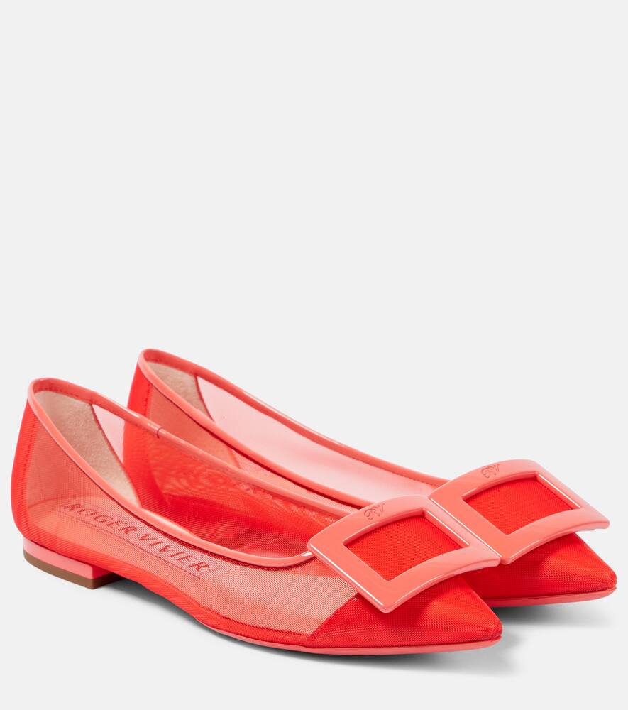 Балетки с кожаной отделкой Gommettine Roger Vivier, R401 (Ribes) + M618