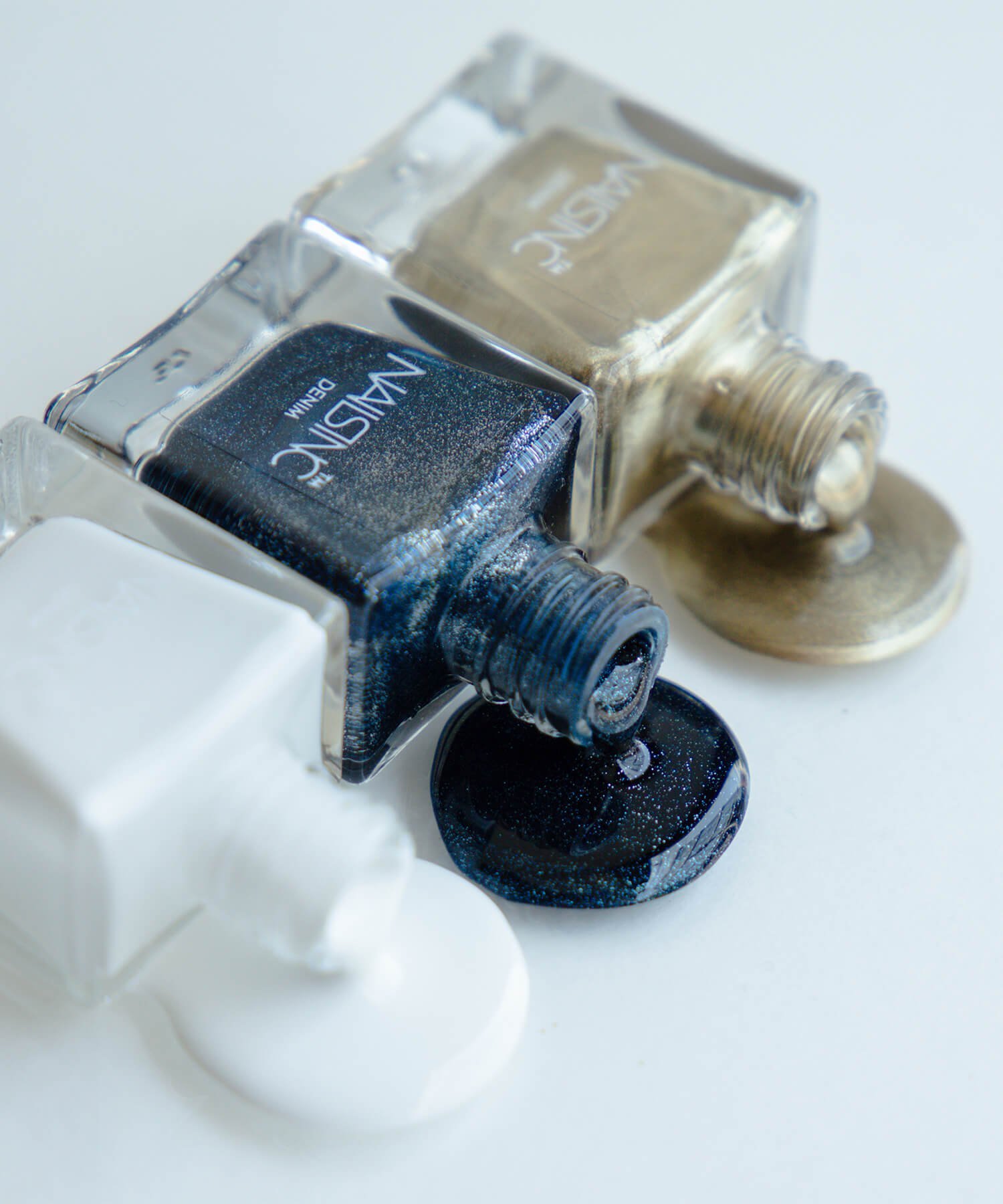 Лак для ногтей Мини-набор из денима Nails Inc, White x Gold x Blue — фото 4