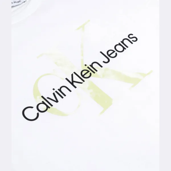Футболка стандартного кроя с монограммой и логотипом Calvin Klein, белый — фото 3