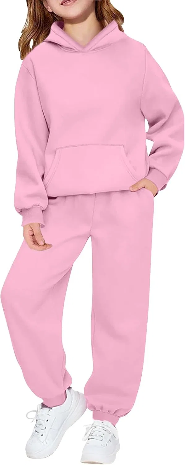 Спортивный костюм из флиса, Generic, 2 предмета, розовый